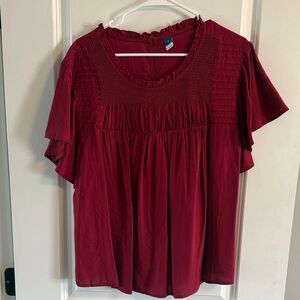 Old Navy Rich Burgundy Blouse